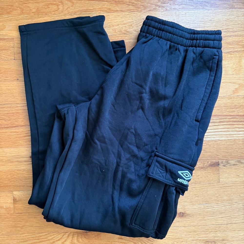 Umbro Black Cargo Sweatpants XXL Baggy Utility Pocket Soccer Streetwear 2015